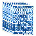 PATIKIL ビニール文字数字ステッカーキット 756ピース6シート自己粘着デカール メールボックスサイン住所DIYクラフトカード用(ダークブルー)(3)