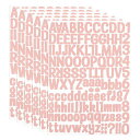 PATIKIL ビニール文字数字ステッカーキット 756ピース6シート自己粘着デカール メールボックスサイン住所DIYクラフトカード用(ピンク)