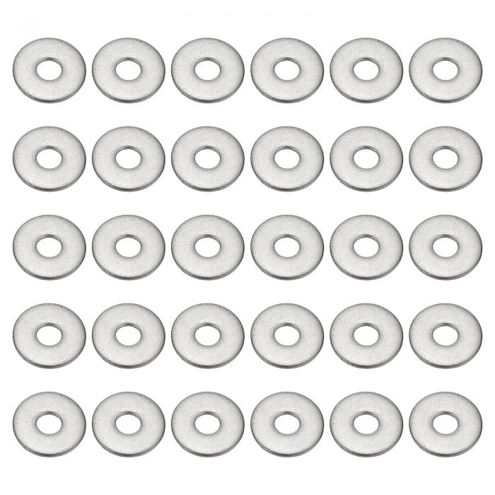 PATIKIL 304ステンレススチールフラットワッシャー 30個入り1/8" ID x 2/5" OD x 0.04" 厚さの金属フェンダーワッシャー ネジやボルト用の小さなワッシャーアソートメント