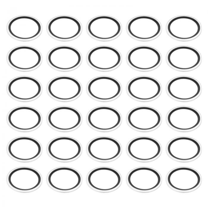 PATIKIL G1-1/2 セルフセンター結合シールガスケット 30個 NBR 金属結合シールワッシャー 自動車用ワッシャー 機械 配管 シリンダー修理用