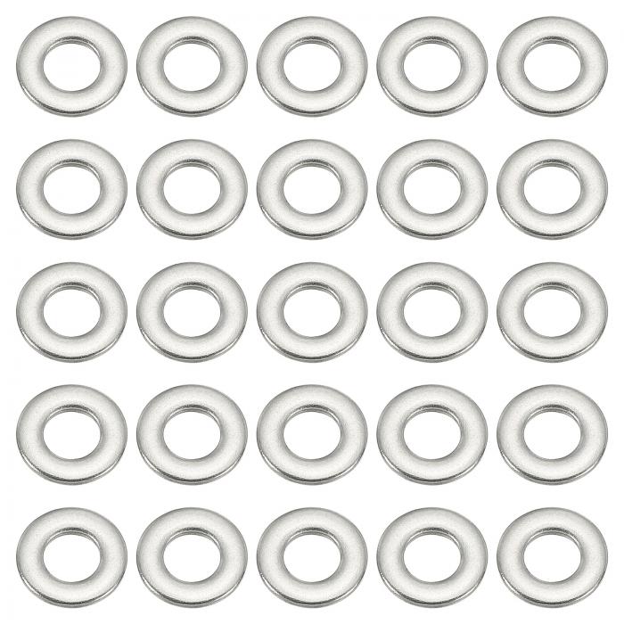 PATIKIL フラットワッシャー 200個入り316ステンレススチール1/6"ID x 11/32"OD x 0.04"厚さワッシャーフラットプレーンワッシャー ネジボルトアソートメント