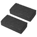 PATIKIL 10x5x2.5cm ピクルボールパドルイレーサー 2個 長方形ラバーピクルボールラケットダストリムーバーバークリーナー 黒