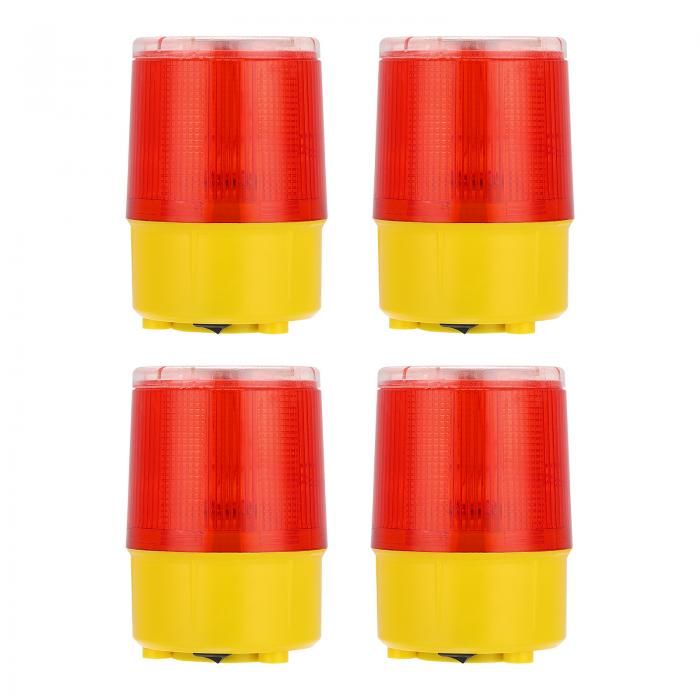 PATIKIL ソーラーストロボ警告灯 磁気ベース付きの360度4個のトラフィックランプ 防水 LED点滅ランプ ..