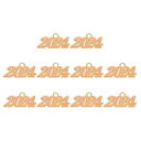 PATIKIL 2024年卒業タッセル装飾 10個合金2024年エナメル中サイズ文字装飾卒業タッセル卒業帽ネックレスペンダントDIYキーメイキング 金色ピンク