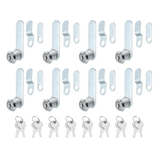 PATIKIL キー付き3/4" キャビネットロック 8個セット亜鉛合金カムロックシリンダーRVロックセット キーアライク キャビネット RV引き出し 収納扉 ツールボックス用 シルバー PATIKIL キー付き3/4" キャビネットロック 8個セット亜鉛合金カムロックシリンダーRVロックセット キーアライク キャビネット RV引き出し 収納扉 ツールボックス用 シルバー