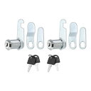 PATIKIL キー付き1-1/8"カムロック 2パック亜鉛合金キー付き異なるキャビネットカムロックセットRVストレージロックファイル引き出しメールボックスツールボックス用 シルバートーン