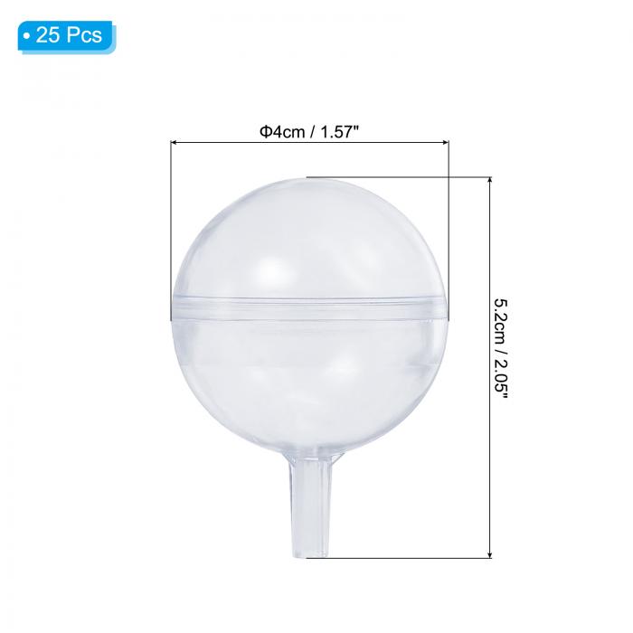 PATIKIL クリアチョコレートボックスホルダー 25個 アクリル ラウンド チョコレートカバー フラワーパッケージサポートラ ック バレンタインデー 誕生日 結婚式用 3