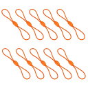 PATIKIL ジッパープル 50個 バックパック ナイロンジッパー プルタブジッパータグコード ジャケット 財布 ハンドバッグ 衣類の交換品 オレンジ