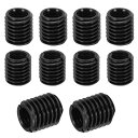 PATIKIL スレッドアダプタースリーブ縮小ナット 10個M14xM10x15mmオス-メス修理インサートナットスクリューリデューサー変換金属ファスナー 黒(3)