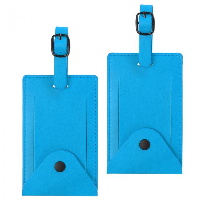 PATIKIL スーツケース用ラゲッジタグ 2個入りPUレザー製バゲッジタグ プライバシー保護ラゲッジ識別子 ..