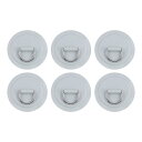 PATIKIL Dリングパッチ 6個 ステンレススチール Dリング PVCパッチパッド 接着剤なし インフ レータブルボート パドルボード カヌー サーフボード...