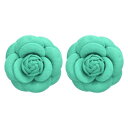 PATIKIL カメリアファブリックピン 2個花ブローチ 女性用人工花ブローチ ウェディングパーティー装飾アクセサリー宝石ギフト 緑