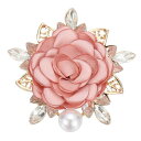PATIKIL 花のパールブローチ 女性用メンズウェディングパーティー金色メッキリーフラペ ルピン衣類ドレスアクセサリーバースデーグラデュエーション宝石レディースメンズ ピンク