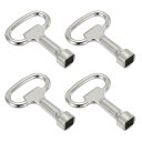 PATIKIL 8mm/0.3"ホールソケットスパナーキー 4個入り亜鉛合金製スクエア電気キャビネットガスウォーターメータースイッチセーフティーキー カップボードパネルロック用