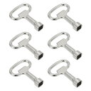 PATIKIL 8mm/0.3"ホールソケットスパナーキー 6個入り亜鉛合金製スクエア電気キャビネットガスウォーターメータースイッチセーフティーキー カップボードパネルロック用