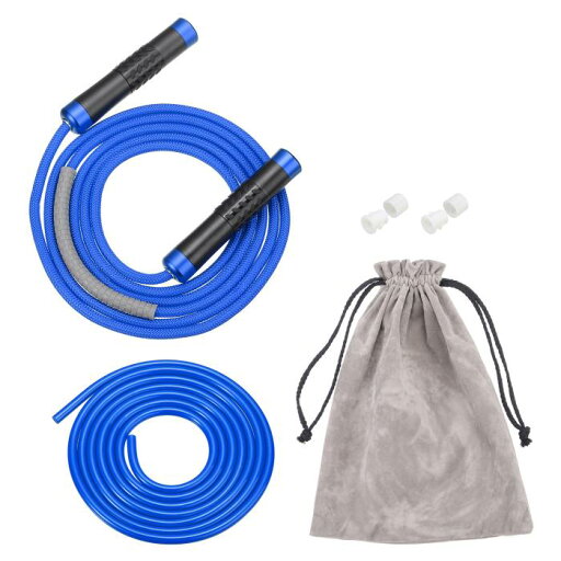 PATIKIL フィットネス用ウェイト縄跳び1LB ワークアウトスピード縄跳び9mmファブリックコッ トン&9mmソリッドPVCロープボールベアリングスイベル 男性女性用有酸素運動 ブルー PATIKIL フィットネス用ウェイト縄跳び1LB ワークアウトスピード縄跳び9mmファブリックコッ トン&9mmソリッドPVCロープボールベアリングスイベル 男性女性用有酸素運動 ブルー