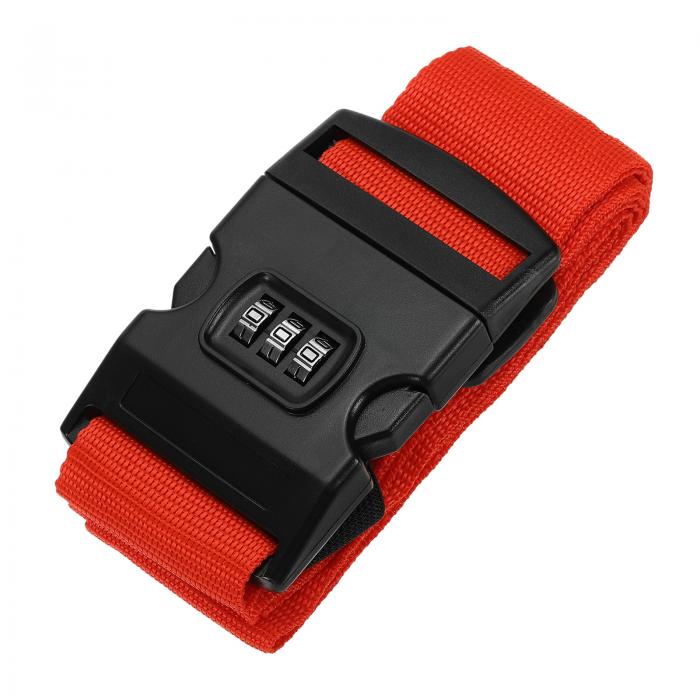 PATIKIL 荷物用ストラップ スーツケース用調節可能な荷物ベルトストラップ TSA承認済み 赤