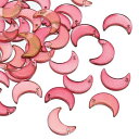 PATIKIL ムーンクレセントビーズ 50個 ムーンシェイパーガラスルーススペース ブレスレット ネックレス イヤリング 宝石メイキング DIY レッド/金色