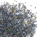 PATIKIL 砕かれたガラスのピカピカ 2-4 mmのカラフルな不規則なガラスチップ チャンキーガラスのピカピカストーン ネイルアートDIYクラフト宝石 用 ABカラー
