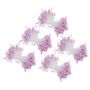 PATIKIL 双頭の花の雄しべ 造花の雄しべ雌しべ 手作り 真珠の花の雄しべ DIY クリスマスカード 結婚式の装飾用 パープル