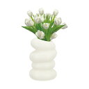 PATIKIL 花瓶 ブーケ用 クリエイティブでスタイリッシュな花瓶 割れないプラスチック製花瓶 家庭用居間センターピースオフィスウェディングパーティー用装飾 ホワイト(3)