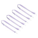 PATIKIL 125cm x 2cmの交換用ショルダーストラップ 4個セットの調節可能なスイベルクリップフックバックルスライドクロスボディバッグベルト ウォーターボトルキャリアスリングバッグ用 パープル