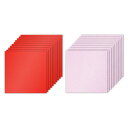 PATIKIL 20シート 赤/ライトピンク グリッターカードストックペーパー 12 x 12インチ 250gsm スクエアプレミアムスパークリーペーパークラフ...