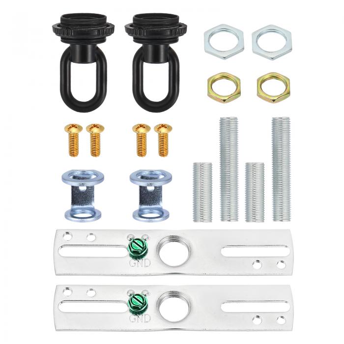 PATIKIL 4"ユニバーサル照明器具クロスバーキット 2セット1/4 IPセンターシーリングライトプレート取り..