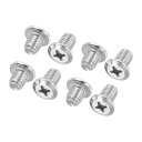 PATIKIL ラウンドヘッドねじ 8個入りM8-1.25 x 10mm 304ステンレススチール18-8フルスレッド マシンねじ家具ねじコネクタボルト