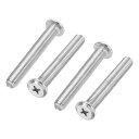 PATIKIL ラウンドヘッドスクリュー 2パックM10-1.5 x 70mm 304ステンレススチール18-8フルスレッド マシンスクリューファニチャースクリューコネクターボルト|詳細画像