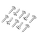 PATIKIL ラウンドヘッドプラスネジ 60個入り M2-0.4 x 8mm 304ステンレススチール18-8フルスレッド マシンスクリュー家具用ネジコネクタ...