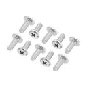 PATIKIL ラウンドヘッドプラスねじ 30個入り M4-0.7 x 10mm 304ステンレススチール18-8 フルスレッド マシンねじ 家具ねじ コネクタ...