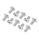 PATIKIL 丸頭プラスねじ 15個入り M5-0.8 x 10mm 304ステンレススチール18-8 フルスレッド マシンねじ 家具ねじ コネクタボルト