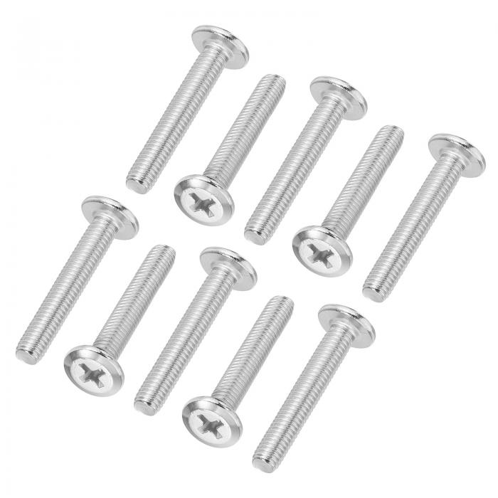 PATIKIL 丸頭プラスねじ 30個入り M5-0.8 x 30mm 304ステンレススチール18-8 フルスレッド マシンねじ 家具ねじ コネクタボルト