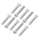 PATIKIL 十字穴付ナベネジ 60個入り M2.5-0.45 x 14mm 304ステンレススチール18-8 フルスレッド パンヘッドマシンプラスドライブス...