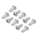PATIKIL 十字穴付ナベネジ 15個入り M5-0.8 x 10mm 304ステンレススチール18-8 フルスレッド パンヘッドマシンプラスドライブスクリュ...