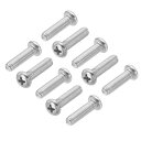 PATIKIL 十字穴付きナベネジ 15個入り M5-0.8 x 18mm 304ステンレススチール18-8 フルスレッド パンヘッドマシン十字穴付ドライブねじ