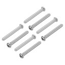 PATIKIL 十字穴付きナベネジ 8個入りM5-0.8 x 45mm 304ステンレススチール18-8フルスレッド パンヘッドマシン十字穴付ドライブねじ
