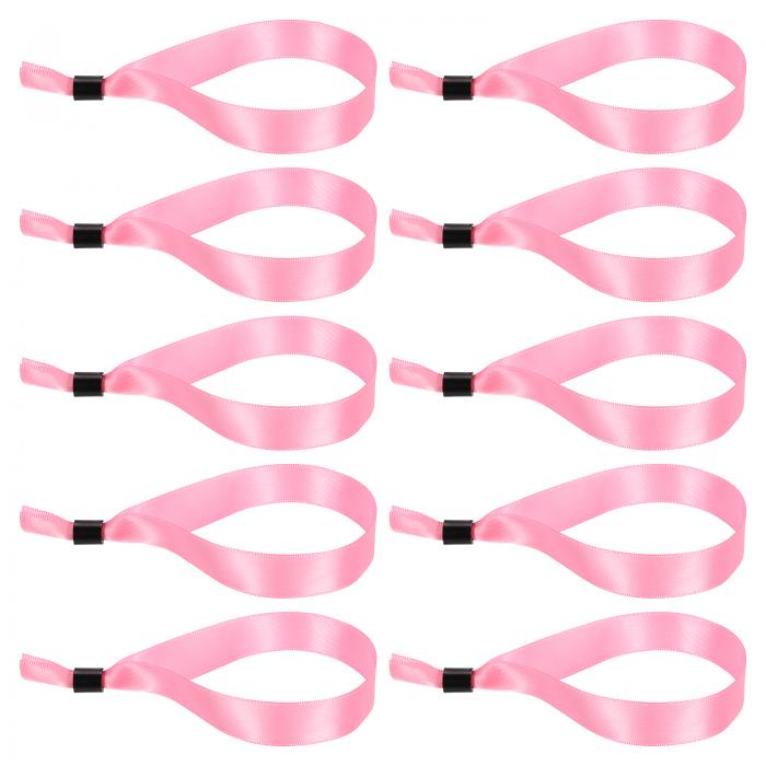 PATIKIL 100個 使い捨て布製リストバ ンド 調整可能 イベント用リストバ ンド ピンク