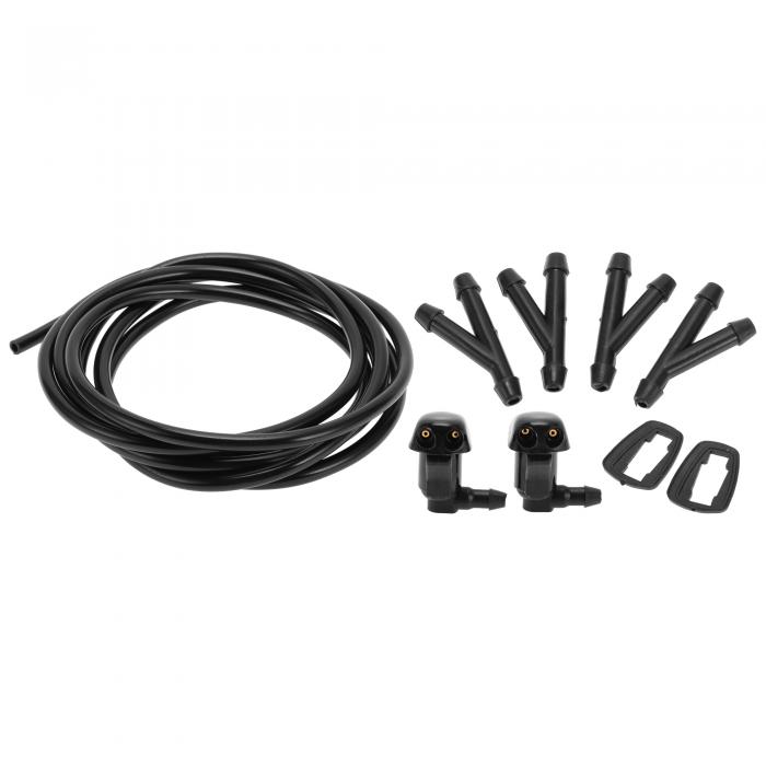 TUCKBOLD トヨタに対応MR2 1989用ウインドシールドウォッシャーノズル 耐久性No.GJ6E67510B | フロントウインドシールドスプレーノズル ワイパースプレーワッシャージェット ブラックプラスチック 1セット