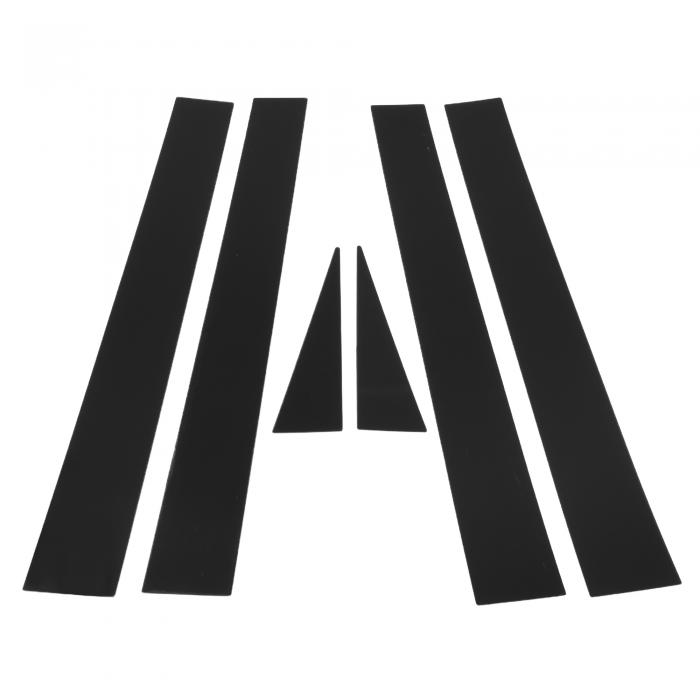 TUCKBOLD トヨタに対応シエナ2002-2009用のドアピラーウィンドウトリムアンチスクラッチステッカーピラーポストドアアウターエクステリアカバーブラック6個