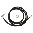 A ABSOPRO タイヤインフレーターエクステンションチューブ 耐久性 78.74インチ M8x0.8 15.5mm OD エアポンプ延長ホースアダプター タ...