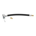 Partuto 1セット7.87インチ0.305イン×32TPIユニバーサルタイヤインフレーターエクステンションチューブ車用オートバイ自転車エアポンプ延長ホースアダプタータイヤバルブW/アダプターナイロンブラック