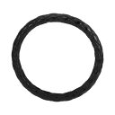 Motoforti ハンドルカバー ステアリングカバー 40.5-41.9cm 汗対策 フォーレザーラバー ブラック