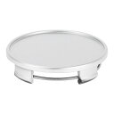 Partuto 1 Pc 65mm 2.56" OD - ユニバーサルカーウィールハブセンターキャップ - オートハブカバー自動車用アクセサリー傷に強い - 耐久性のあるプラスチックシルバートーン