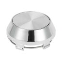 Partuto 1個60mm 2.36" OD - ユニバーサルカーウィールハブセンターキャップ - オートハブカバー自動車用アクセサリー錆びにくい - 耐久性のあるプラスチッククロムシルバートーン