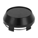 Partuto 1個60mm 2.36" OD - ユニバーサルカーウィールハブセンターキャップ - オートハブカバー自動車用アクセサリー錆びにくい - 頑丈なプラスチック製ブラック