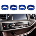 VekAuto 4個のACエアコンヒーター4WDコントロールスイッチノブカバーリングトヨタに対応タコマ2016-2023用の互換性があります。頑丈なアルMINIに対応ウム合金製のブルー
(2)