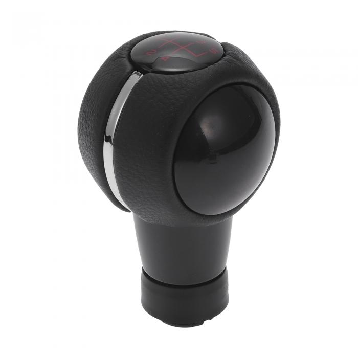 VekAuto Miniに対応F54クラブマン15-21用の5速マニュアルギアシフトノブ耐久性のあるプラスチック製フェイクレザーブラック自動車用ギアボックススティックシフトレバーノブ