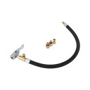 INFINAUTO タイヤインフレーターエクステンションチューブ 17.72インチ 15.5mm OD カー バイク 自転車 エアポンプ エクステンドホース アダプター タイヤバルブ W/ アダプター ナイロン ブラック 耐久性
